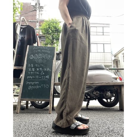 [USED]ギンガムチェックレーヨンPANTS