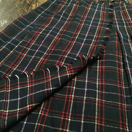 [USED]巻きチェックプリーツスカート