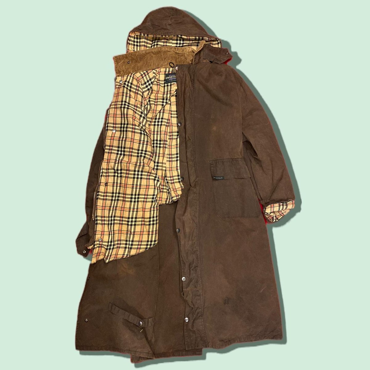 超ロング オイル コート 高品質 オイルド コットン Oiled Waxed USED] UK オイルド LONG コート | garden730