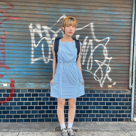 [USED] A.P.C. ブルーストライプワンピース