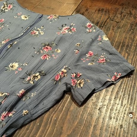 [USED] 花柄 レーヨン サロペット