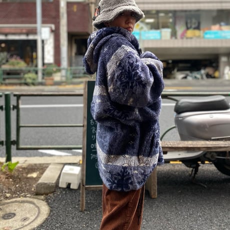 [USED] 雪柄 ボア フリース コート❄️
