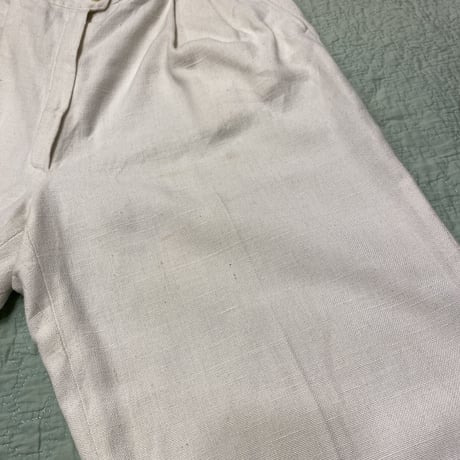 [USED] LINEN TUCK PANTS！