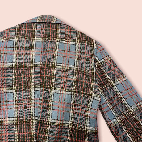[USED] VINTAGE CHECK POLY JACKET！