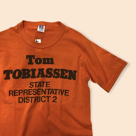 [USED] VINTAGE "Tom TOBIASSEN" Tee🧡
