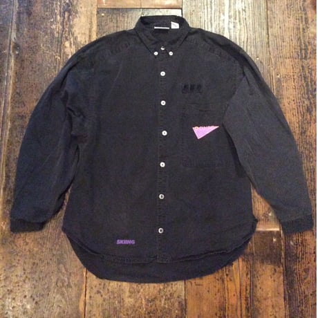 [USED] 80~90's Black  Cottonシャツ