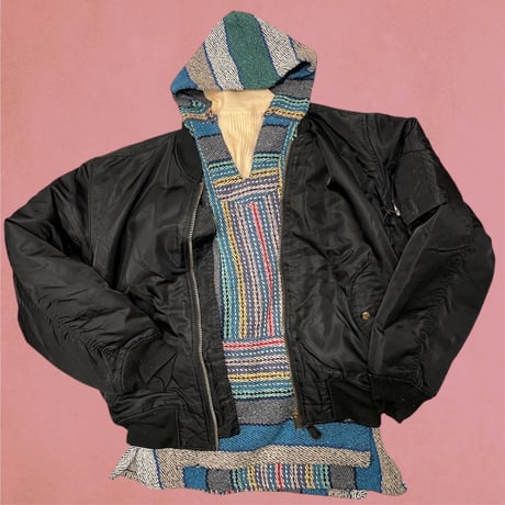 [USED]  ダメージ BLACK MA-1