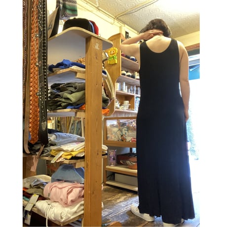 [USED] 黒ノースリーブワンピ
