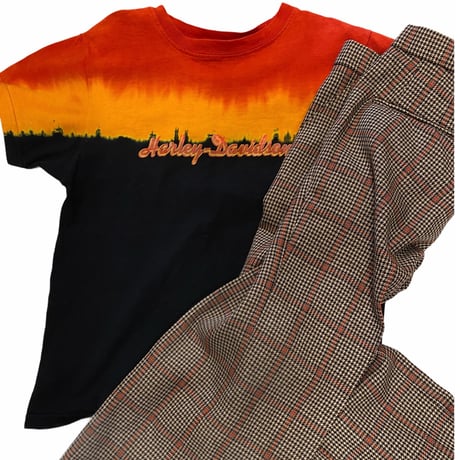[USED] 千鳥柄 フレアPANTS
