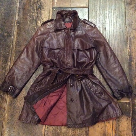 [USED] Real  Leatherトレンチコート