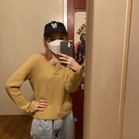[USED] イイ色♡レースアップKNIT