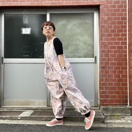 [USED] ボタニカル柄🌼COTTONサロペット