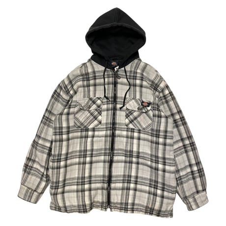 [USED] Dickies 綿入りフードネル BLK/GRY