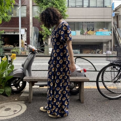 [USED] OLD🌻ひまわり柄オールインワン