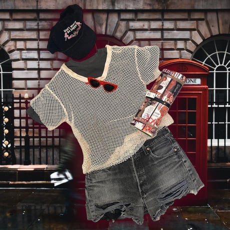 [USED] Sexy Dynamite LONDON 🖤レース🖤cut off Denime