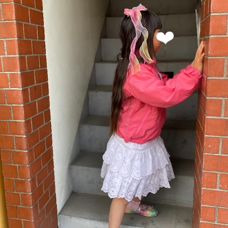 USED]THE NORTH FACE PINK NYLON JKT for KIDS♡