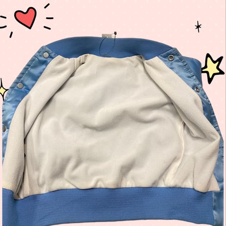 [USED] KIDS  vintage Mickey サテンスタジャン🩵
