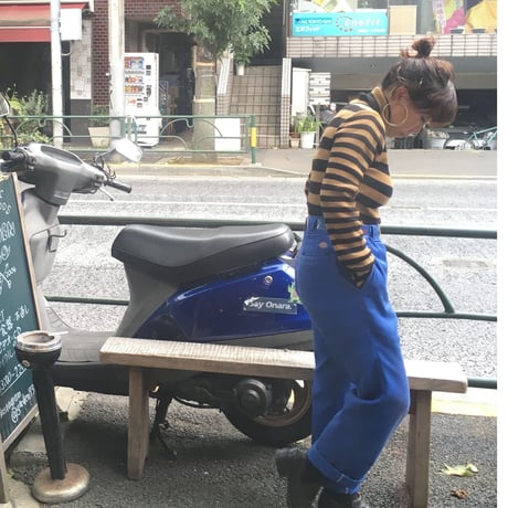 [USED] ボーダー ハイネックリブニット