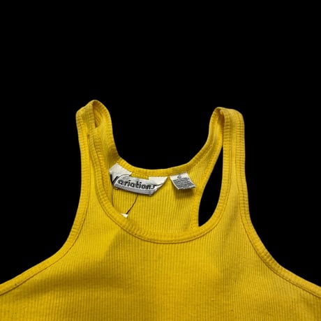 [USED]リブ　Yellowタンクトップ