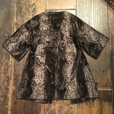 [USED] レオパード柄 fakefur short sleeve JKT