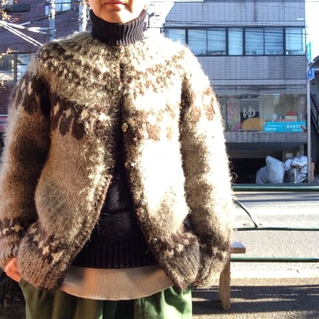 [USED] Wool ノルディック柄 カーディガン