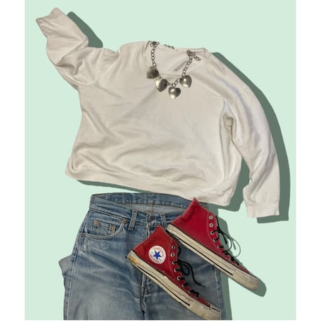 [USED]   White💕Vintage Sweat