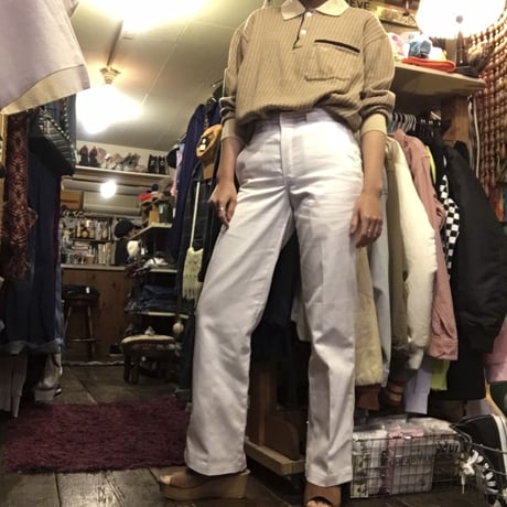 [USED] WHITE Dickies . made  in USA.
