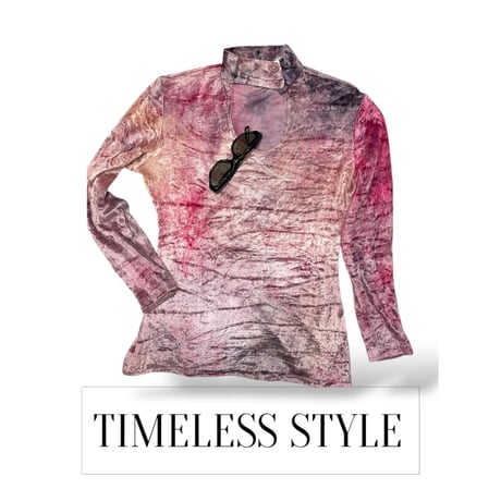 [USED]vintage PINK ベロア　TOPS 🩷