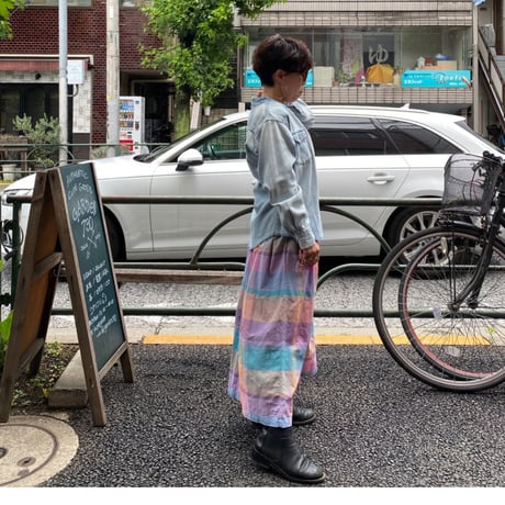 [USED] Wrangler ノーカラー   デニムシャツ