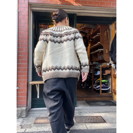 [USED] Wool ノルディック柄 カーディガン