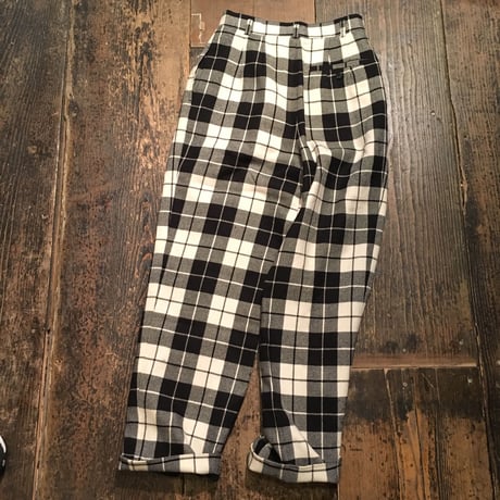 [USED] WOOL チェック パンツ  裏地付き