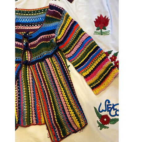[USED] vintage 鍵編み カーディガン