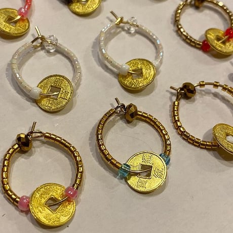 [BENICOTOY] "和同開珎" HOOPピアス
