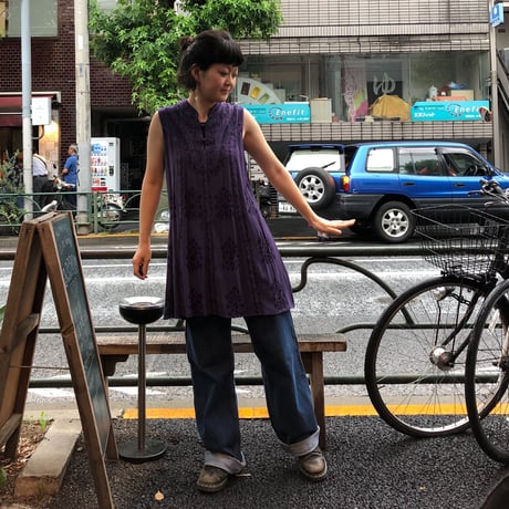 [USED]  レーヨン刺繍チュニック