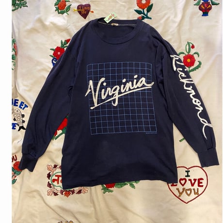 [USED] 80’s Virgnia 袖プリ ロンtee