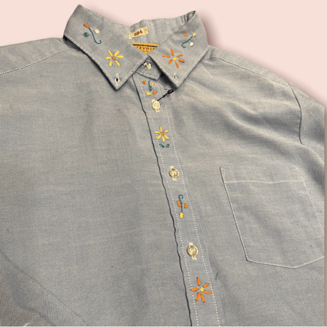 [USED] vintage 刺繍B.D.シャツ