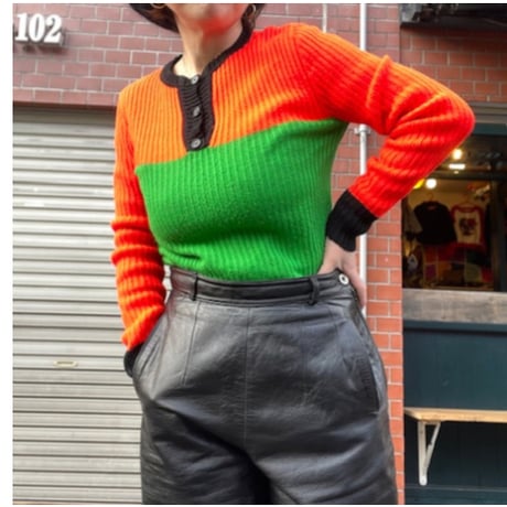 [USED] ハイウエストLEATHER PANTS  🖤
