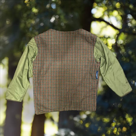 [USED] PRIMALOFT® オリーブ x チェック の ライナー JKT