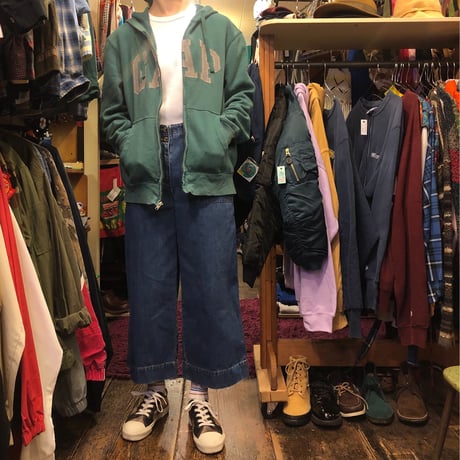 [USED] GAP LOGO ZIP PARKA！