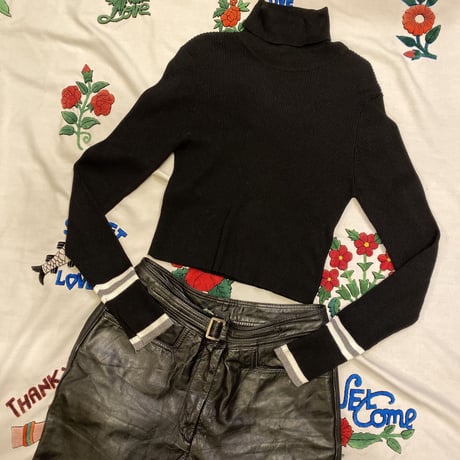 [USED] ボーダースリーブタートルKNIT♡