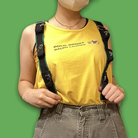 [USED] vintage💚サスペンダー