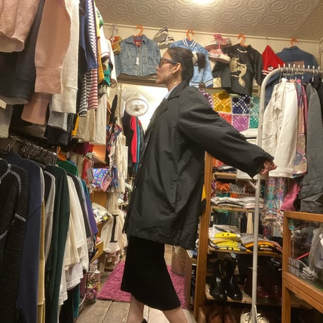 [USED]  "LONDON FOG" トレンチコート BLACK