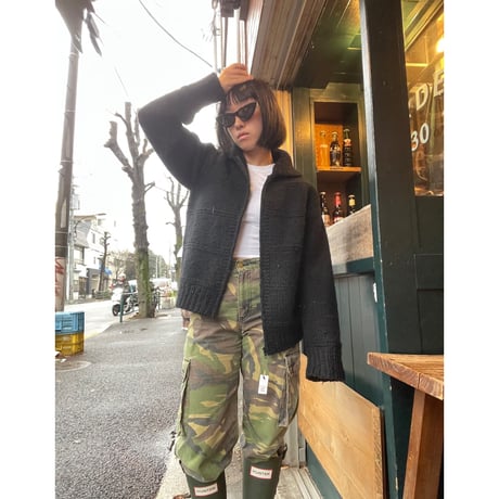 [USED] BLACK カウチンニット