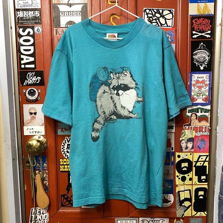 [USED] アライグマ プリントTee
