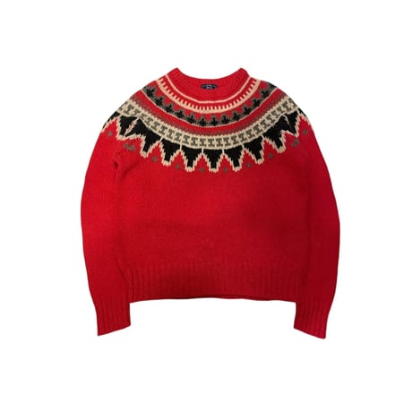 [USED] "WOOL RICH" ノルディック柄KNIT