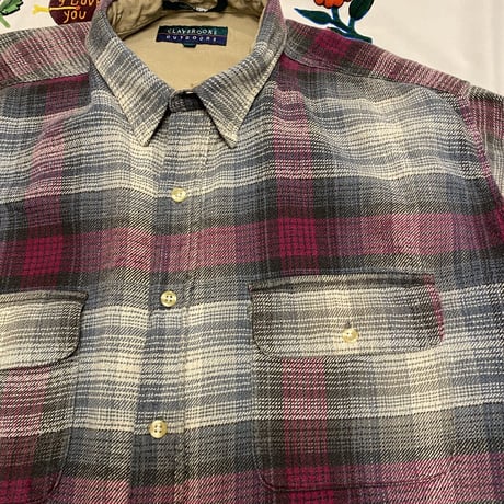[USED] グレー×ピンクCHECK HEAVYネル