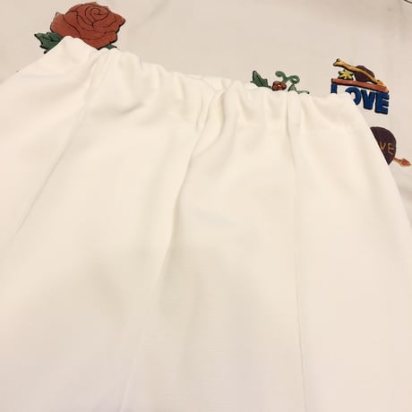 [USED] 70's WHITE  POLY PANTS♡