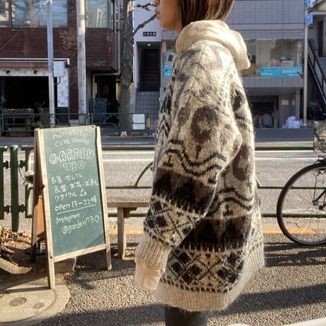 [USED] ノルディック柄 カーディガン
