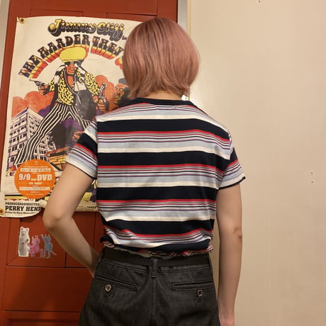 [USED] イイ色マルチボーダーTee♡