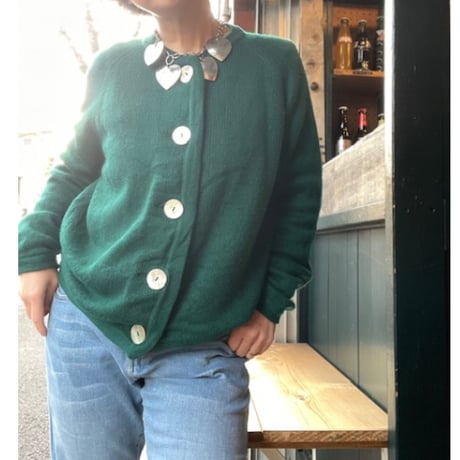 [USED] vintage  カシミアニットカーディガン